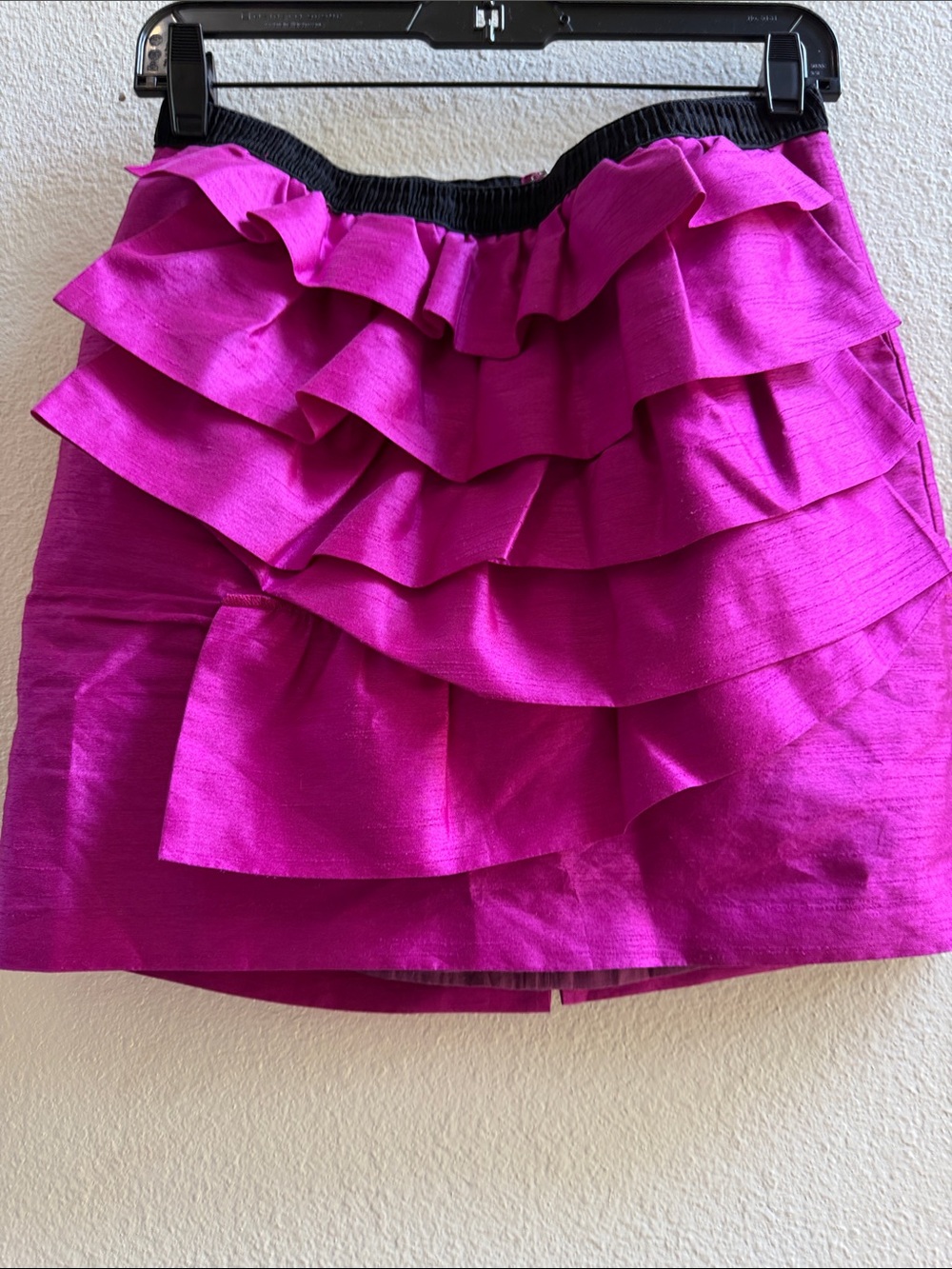 Ruffled Tiered Mini Skirt in Fuchsia